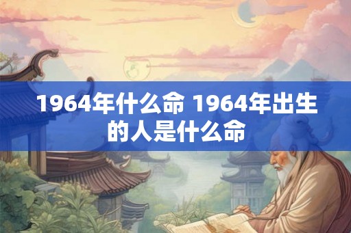 1964年什么命 1964年出生的人是什么命