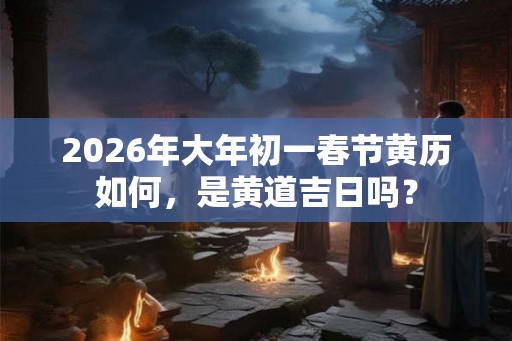 2026年大年初一春节黄历如何，是黄道吉日吗？