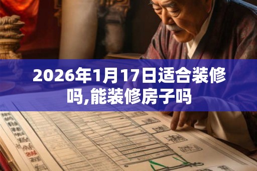 2026年1月17日适合装修吗,能装修房子吗