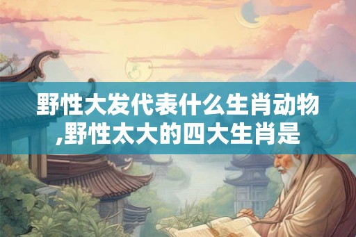 野性大发代表什么生肖动物,野性太大的四大生肖是