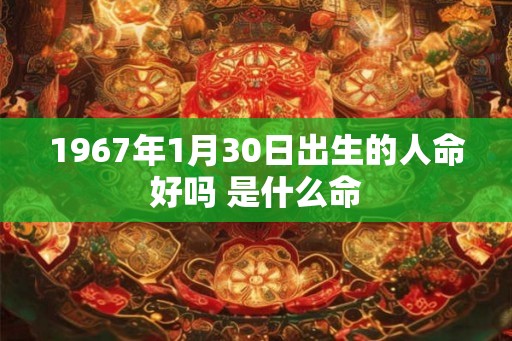 1967年1月30日出生的人命好吗 是什么命