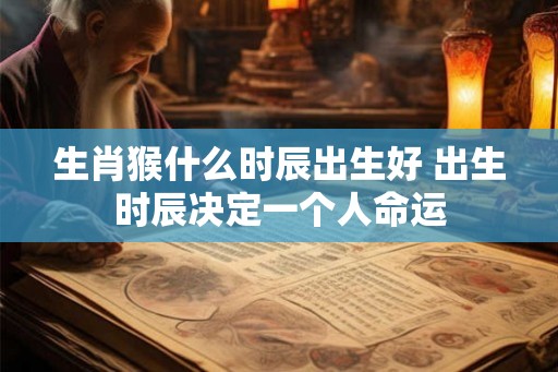 生肖猴什么时辰出生好 出生时辰决定一个人命运