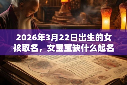 2026年3月22日出生的女孩取名，女宝宝缺什么起名大全