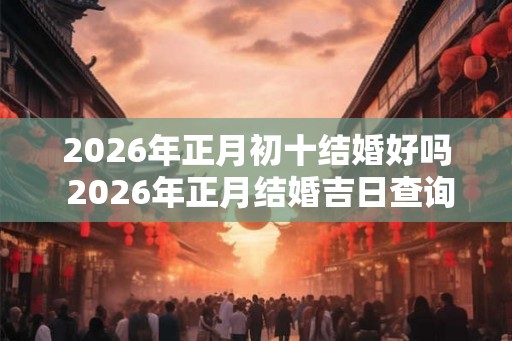 2026年正月初十结婚好吗 2026年正月结婚吉日查询！