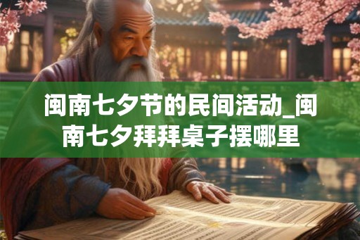 闽南七夕节的民间活动_闽南七夕拜拜桌子摆哪里