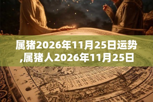属猪2026年11月25日运势,属猪人2026年11月25日财运,生肖猪2026年11月25日运势