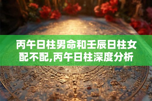 丙午日柱男命和壬辰日柱女配不配,丙午日柱深度分析