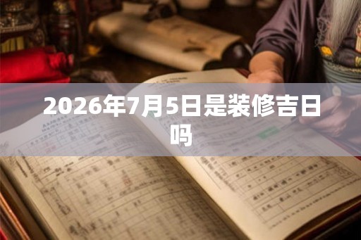 2026年7月5日是装修吉日吗