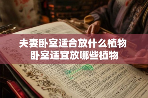夫妻卧室适合放什么植物 卧室适宜放哪些植物