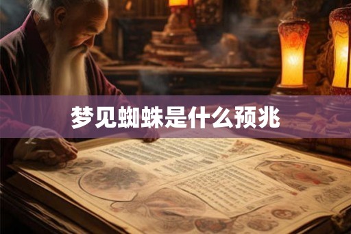 梦见蜘蛛是什么预兆 梦见蜘蛛是什么预兆