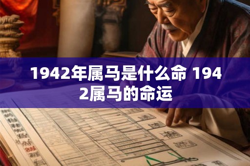 1942年属马是什么命 1942属马的命运 1942年属马是什么命 1942属马的命运