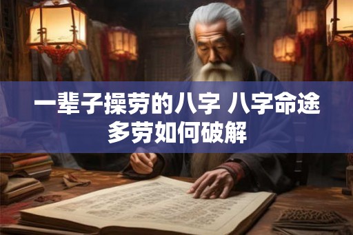一辈子操劳的八字 八字命途多劳如何破解 一辈子操劳的八字 八字命途多劳如何破解