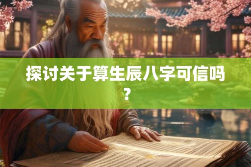 探讨关于算生辰八字可信吗？