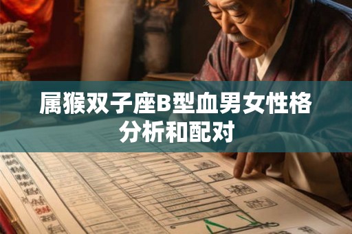 属猴双子座B型血男女性格分析和配对