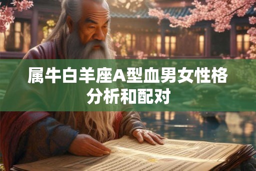 属牛白羊座A型血男女性格分析和配对