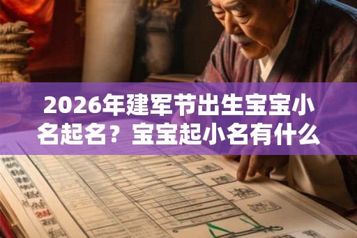 2026年建军节出生宝宝小名起名？宝宝起小名有什么技巧？
