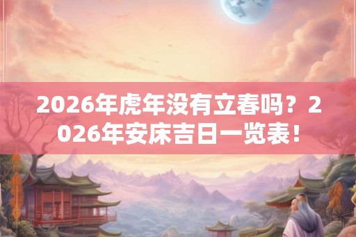 2026年虎年没有立春吗?2026年安床吉日一览表! 2026年虎年没有立春吗?2026年安床吉日一览表!