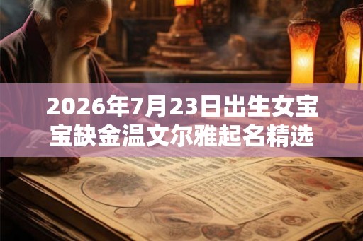 2026年7月23日出生女宝宝缺金温文尔雅起名精选