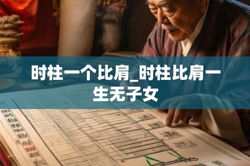 时柱一个比肩_时柱比肩一生无子女 时柱一个比肩_时柱比肩一生无子女
