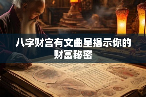 八字财宫有文曲星揭示你的财富秘密 八字财宫有文曲星揭示你的财富秘密