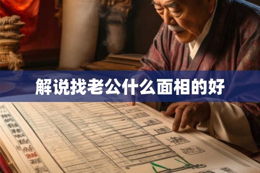 解说找老公什么面相的好