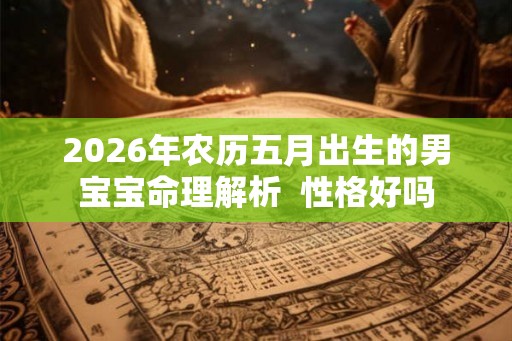 2026年农历五月出生的男宝宝命理解析  性格好吗