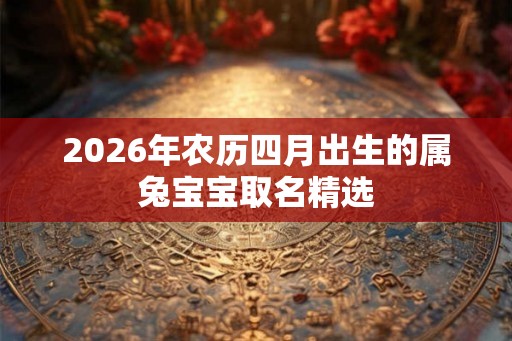 2026年农历四月出生的属兔宝宝取名精选
