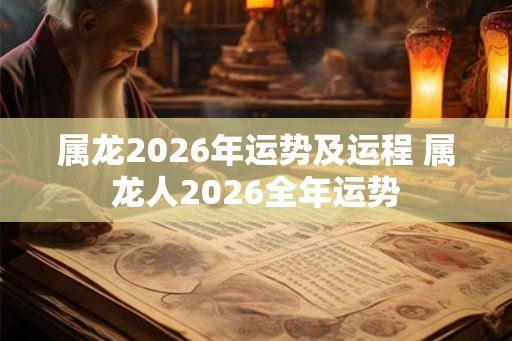 属龙2026年运势及运程 属龙人2026全年运势 属龙2026年运势及运程 属龙人2026全年运势