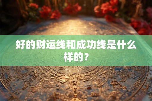 好的财运线和成功线是什么样的？