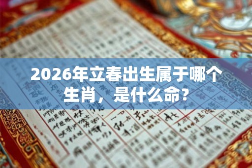 2026年立春出生属于哪个生肖，是什么命？