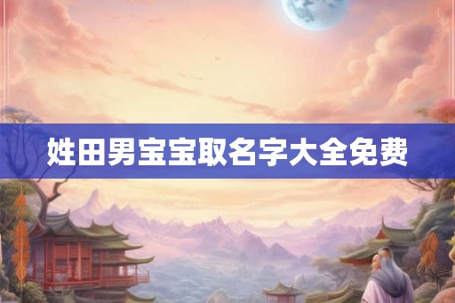 姓田男宝宝取名字大全免费 姓田男宝宝取名字大全免费