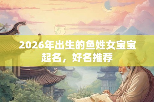 2026年出生的鱼姓女宝宝起名，好名推荐