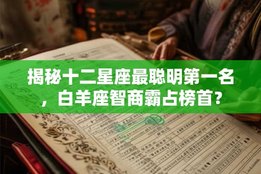 揭秘十二星座最聪明第一名,白羊座智商霸占榜首? 揭秘十二星座最聪明第一名,白羊座智商霸占榜首?