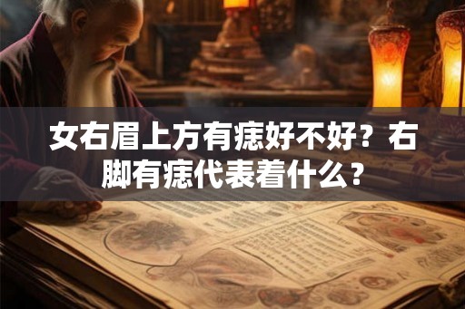 女右眉上方有痣好不好？右脚有痣代表着什么？
