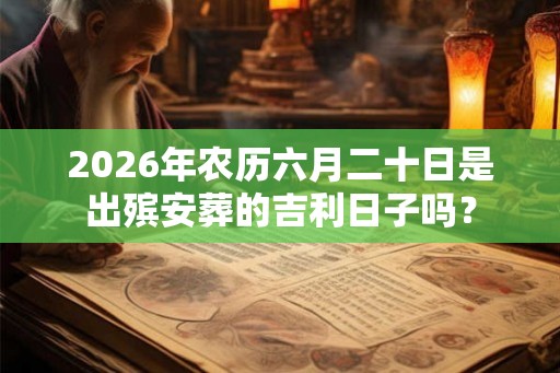 2026年农历六月二十日是出殡安葬的吉利日子吗？