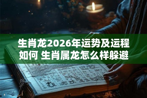 生肖龙2026年运势及运程如何 生肖属龙怎么样躲避风险