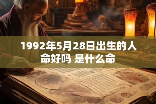 1992年5月28日出生的人命好吗 是什么命