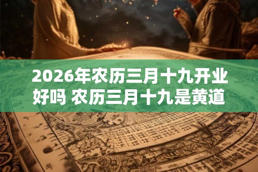 2026年农历三月十九开业好吗 农历三月十九是黄道吉日吗