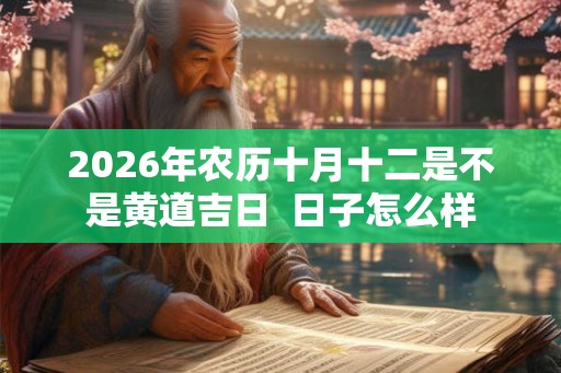 2026年农历十月十二是不是黄道吉日  日子怎么样