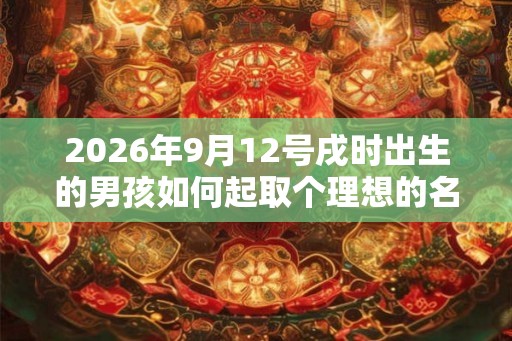 2026年9月12号戌时出生的男孩如何起取个理想的名字，五行属什么