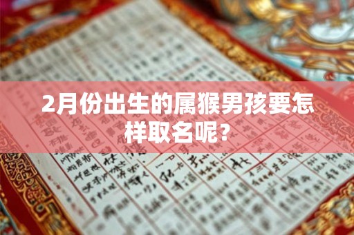 2月份出生的属猴男孩要怎样取名呢？