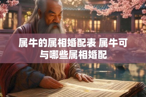 属牛的属相婚配表 属牛可与哪些属相婚配