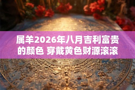 属羊2026年八月吉利富贵的颜色 穿戴黄色财源滚滚