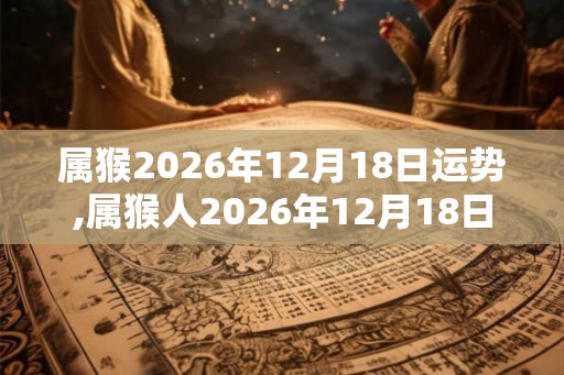 属猴2026年12月18日运势,属猴人2026年12月18日财运,生肖猴2026年12月18日运势