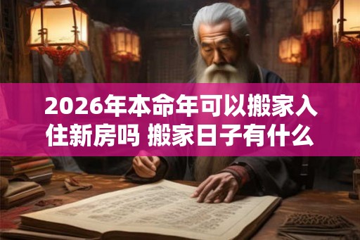 2026年本命年可以搬家入住新房吗 搬家日子有什么讲究 2026年本命年可以搬家入住新房吗 搬家日子有什么讲究