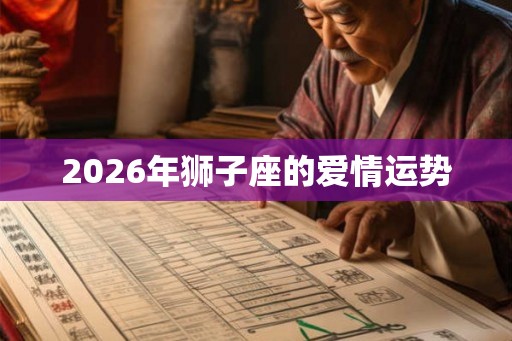 2026年狮子座的爱情运势 2026年狮子座的爱情运势