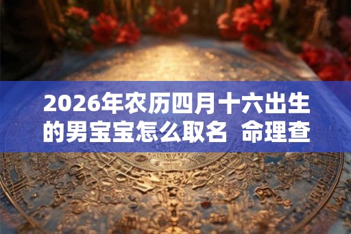 2026年农历四月十六出生的男宝宝怎么取名  命理查询