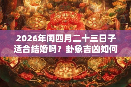2026年闰四月二十三日子适合结婚吗？卦象吉凶如何？