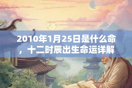 2010年1月25日是什么命，十二时辰出生命运详解