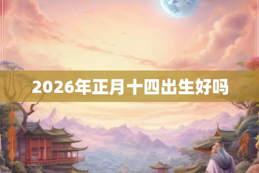 2026年正月十四出生好吗